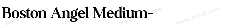 Boston Angel Medium字体转换